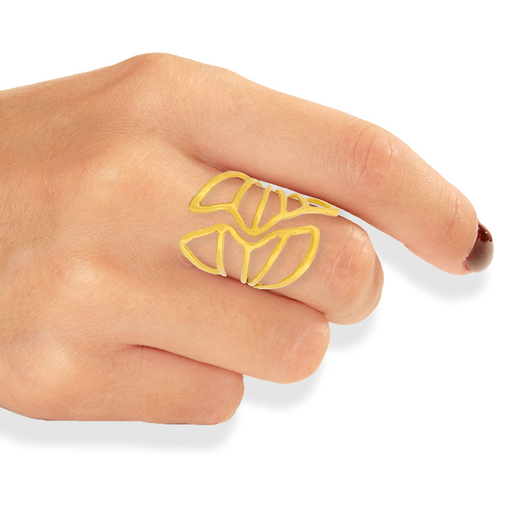 Handmade Gold Plated Ring Athenian Touch - Anthos Crafts