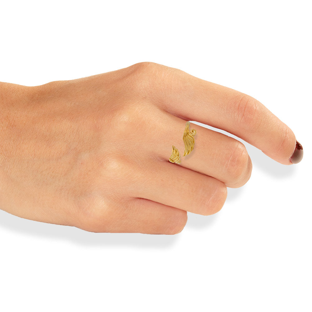 Handmade Gold Plated Silver Ring Oreithyia - Anthos Crafts