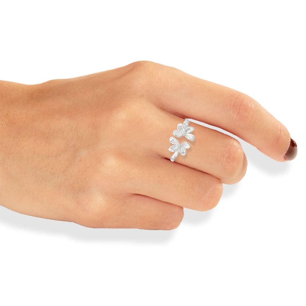 Handmade Silver Ring Little Flowers - Anthos Crafts