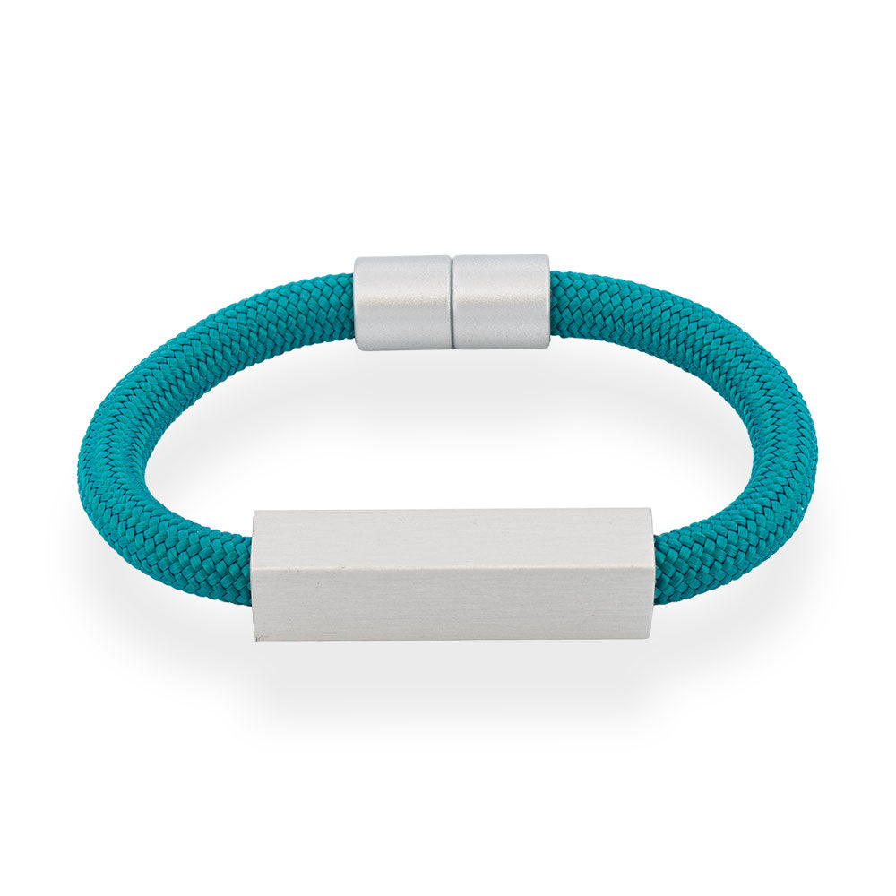 Premium Cord Bracelet Teal "Beyond Simplicity" - Anthos Crafts
