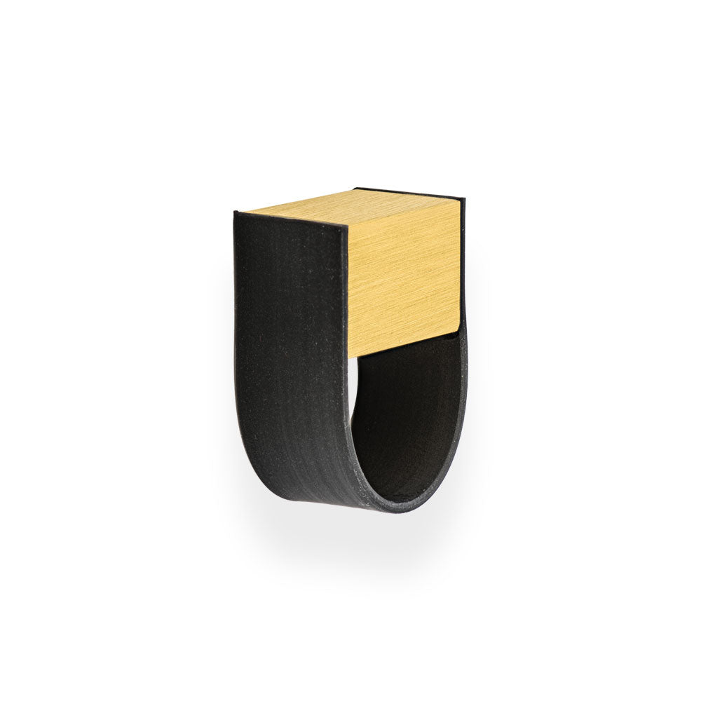Urban Abstract Aluminum Cube Ring Gold - Anthos Crafts