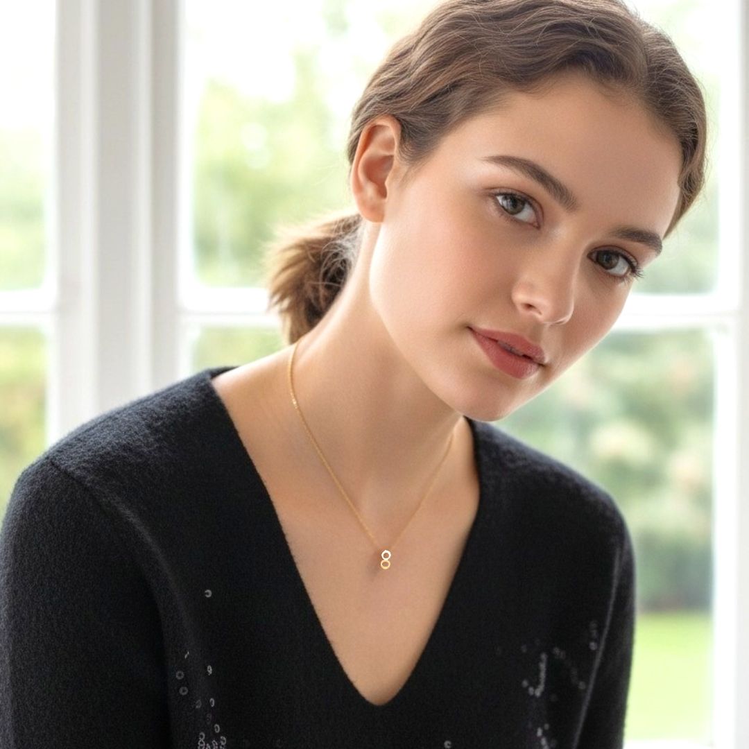 Handmade Gold Plated Silver Two-Tone Necklace 2 Little Circles - Anthos Crafts