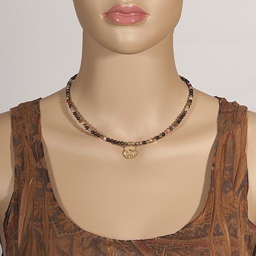 Handmade Gemstone Necklace Tourmaline - Anthos Crafts