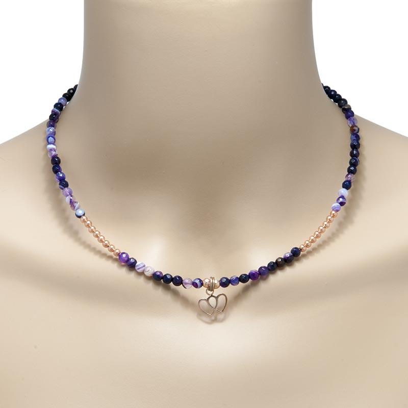 Handmade Gemstone Necklace Agate - Anthos Crafts