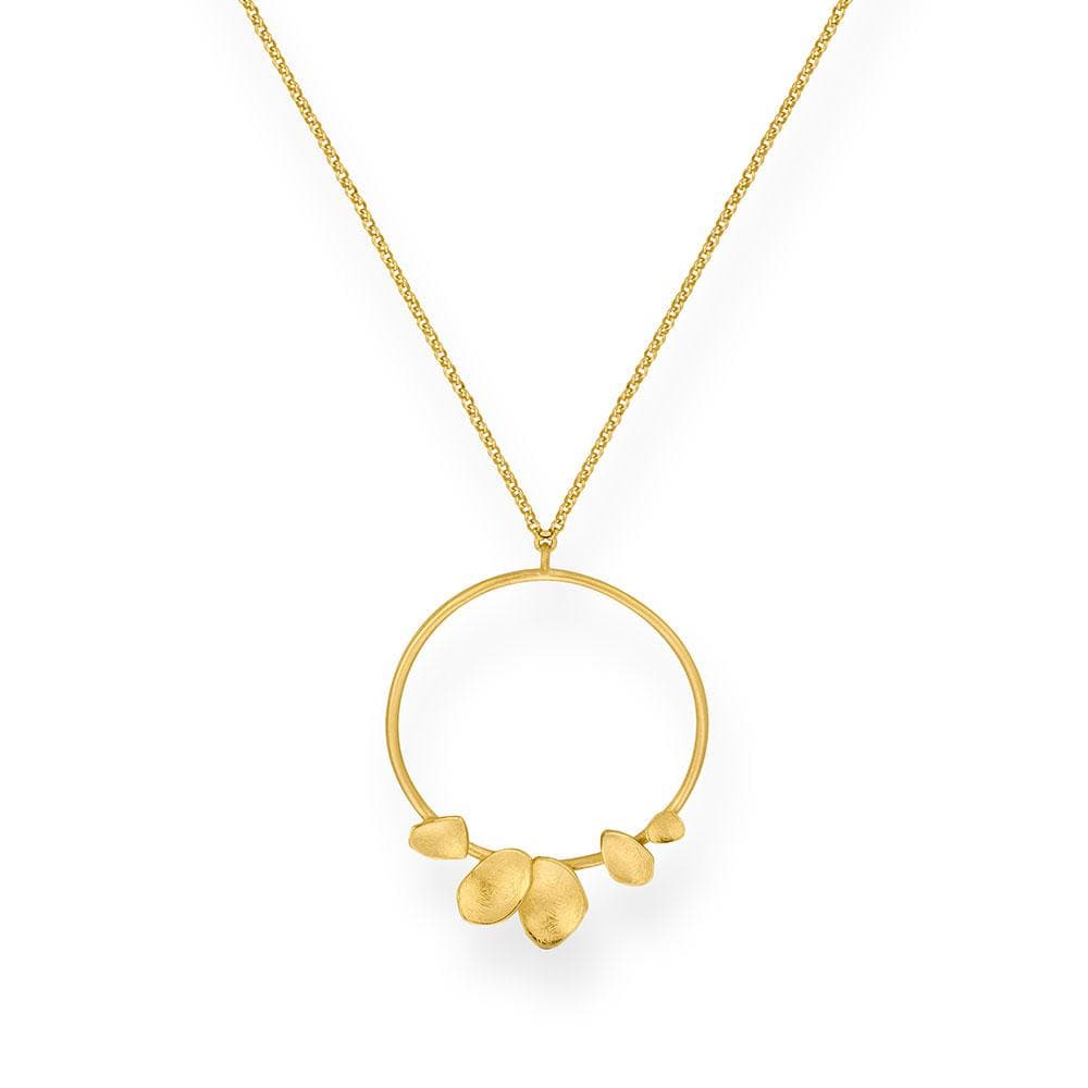 Handmade Gold Plated Long Necklace Branca JOIDART - Anthos Crafts