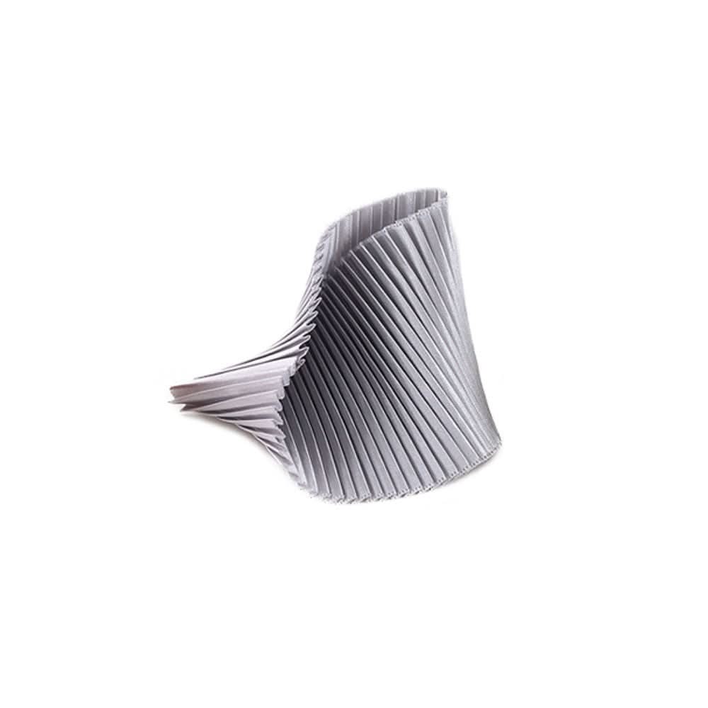 Satin Pleated Bracelet Shell Silver SH-SI - Anthos Crafts
