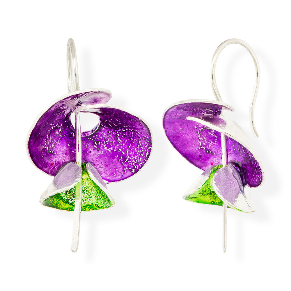 Χειροποίητα Ασημένια Κρεμαστά Σκουλαρίκια Γλυσίνες