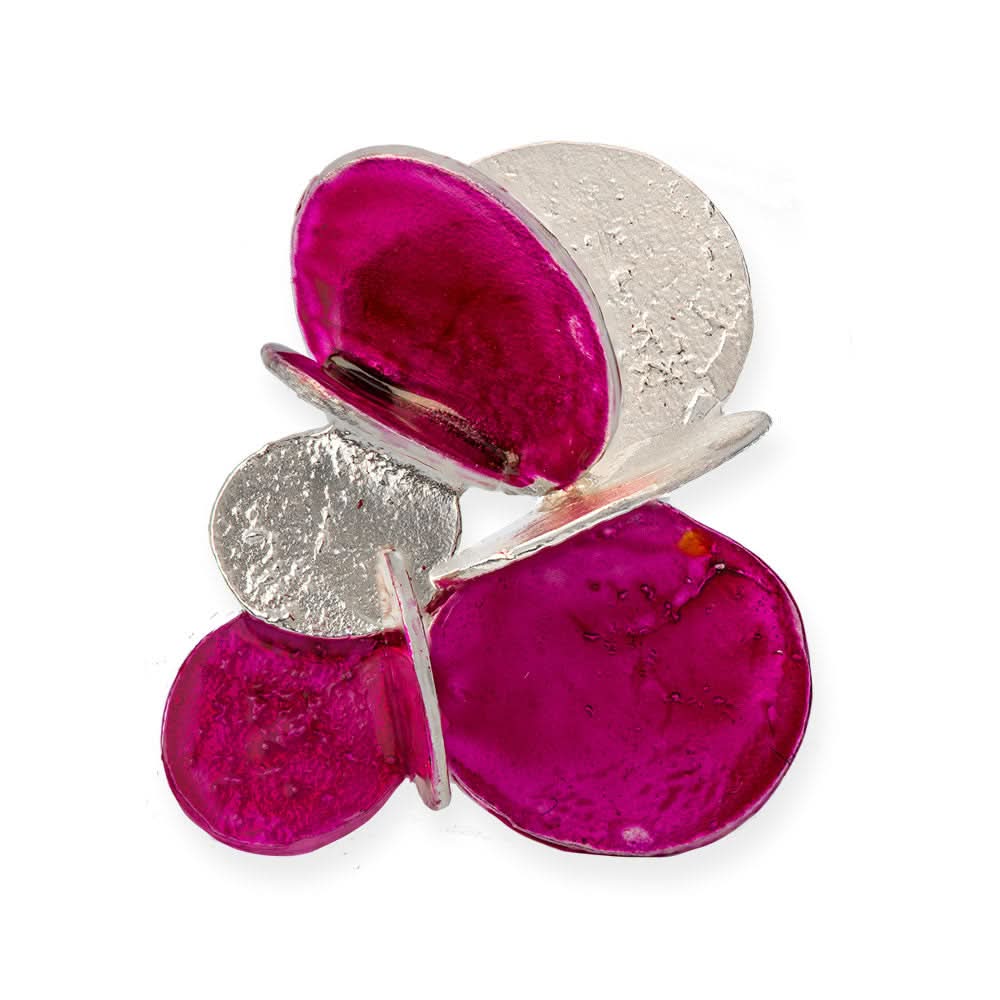 Handmade Silver Fuchsia Ring - Anthos Crafts