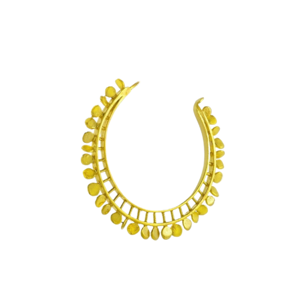 Handmade Gold Plated Silver Hoop Earrings - Anthos Crafts