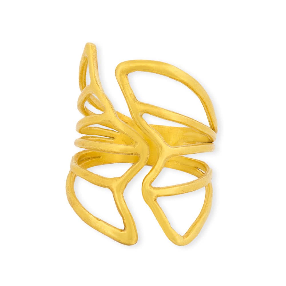 Handmade Gold Plated Ring Athenian Touch - Anthos Crafts