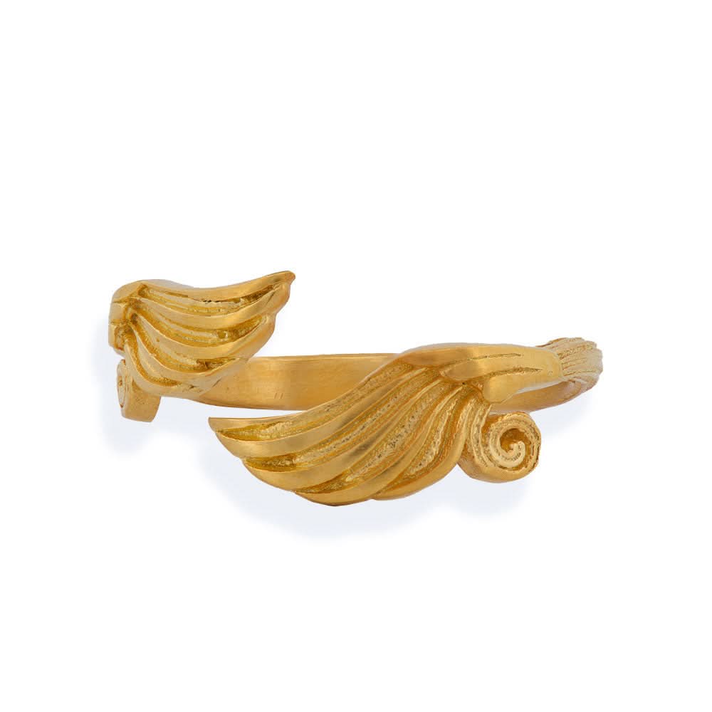 Handmade Gold Plated Silver Ring Oreithyia - Anthos Crafts