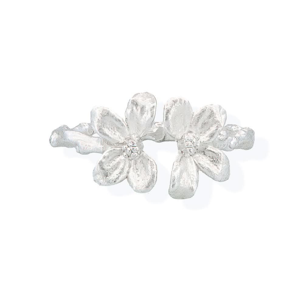 Handmade Silver Ring Little Flowers - Anthos Crafts