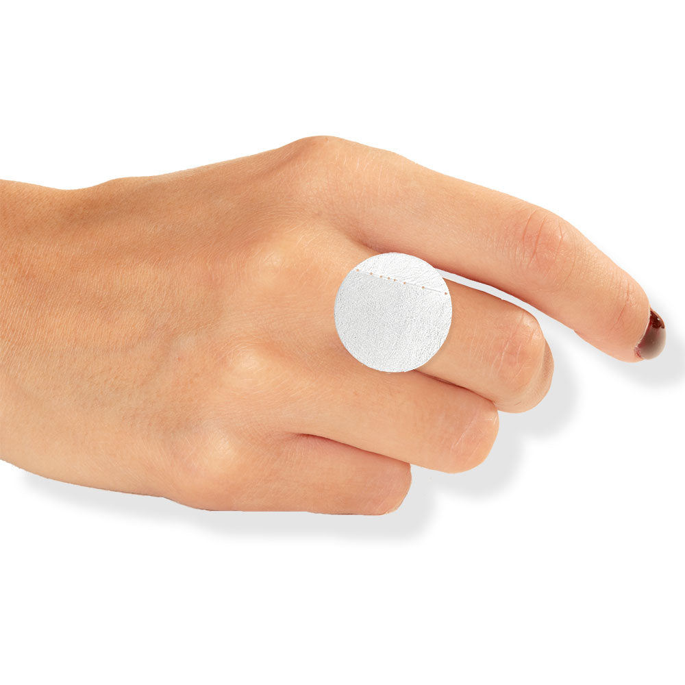 Χειροποίητο Ασημένιο Στρογγυλό Δαχτυλίδι