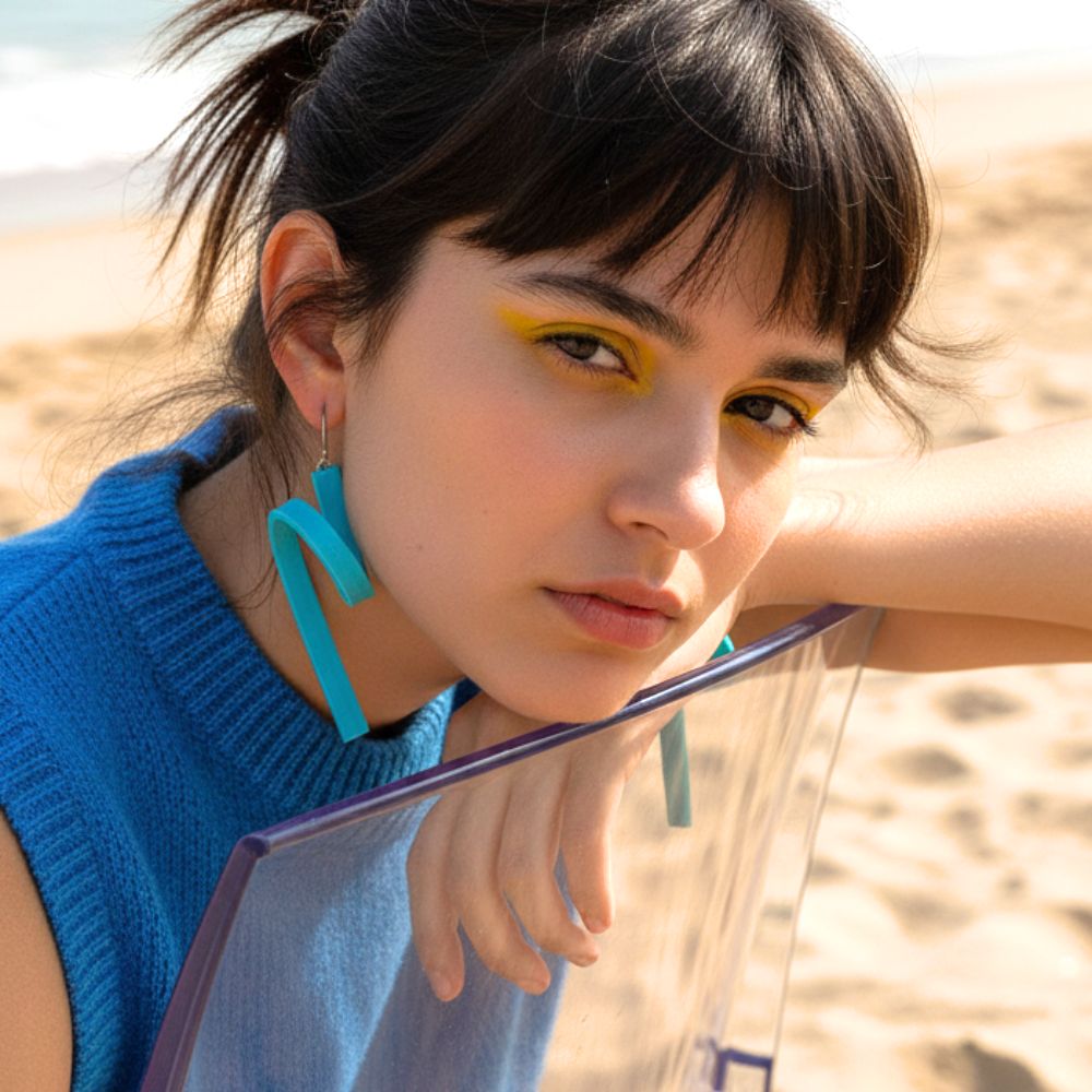 Orecchini F: Azzurro