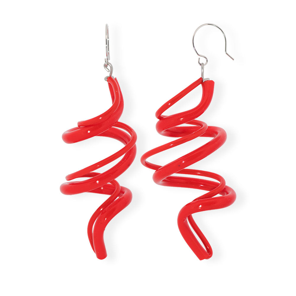 Défilé earrings: Red
