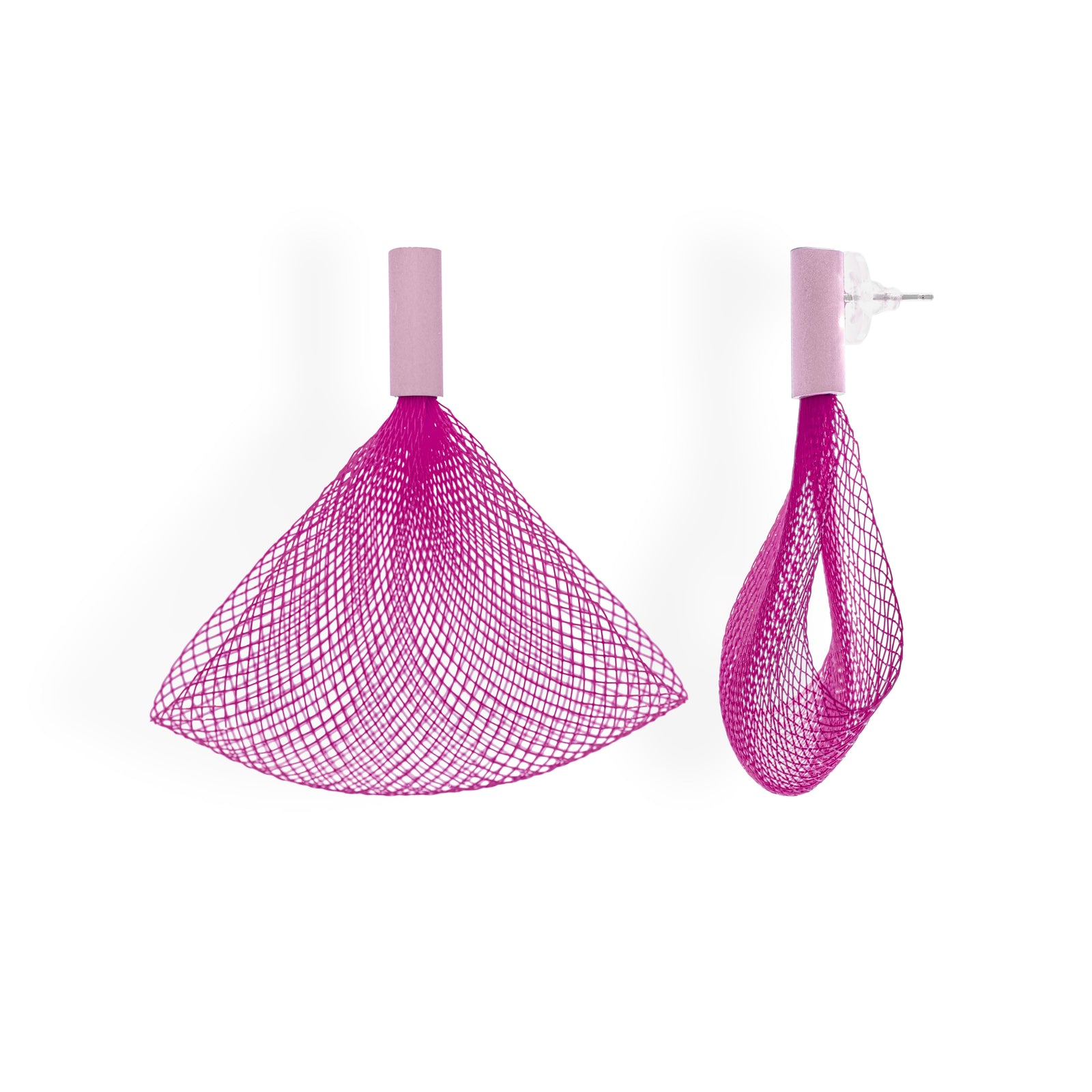 Aluminum Crinoline Earrings Purple "See The Invisible"