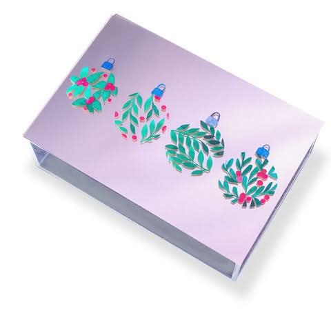 Christmas Decoration Box Christmas Trees On Mirror Made With Plexiglass - Anthos Crafts