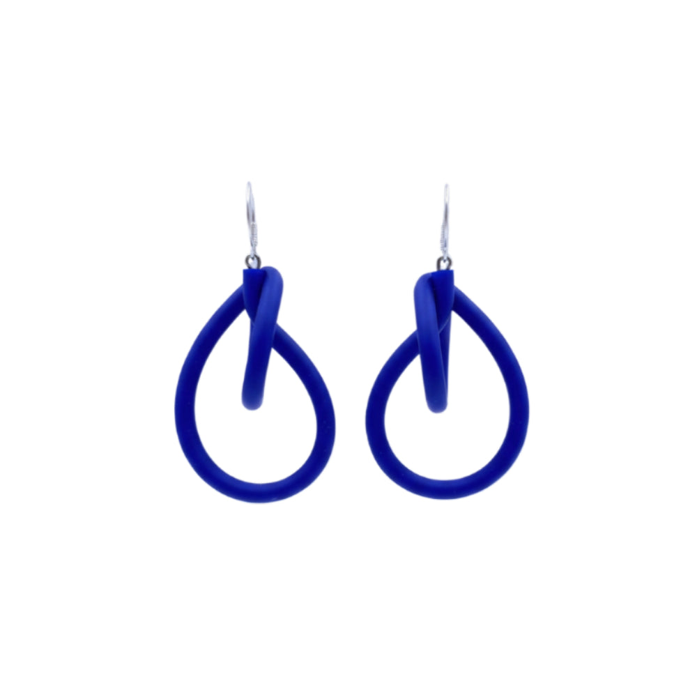 NY Earrings: Navy