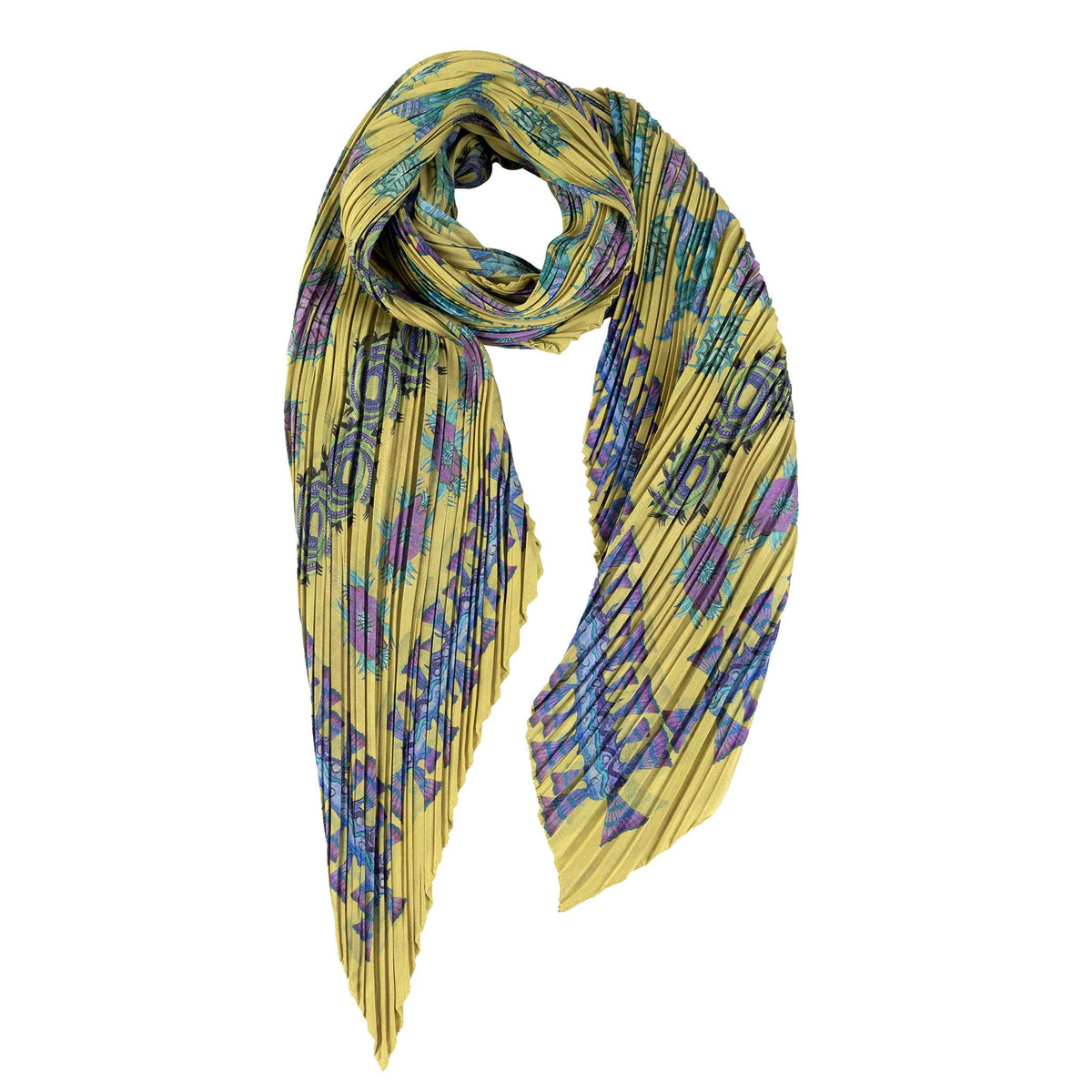Foulard plissettato satin  F-FOLK-YE