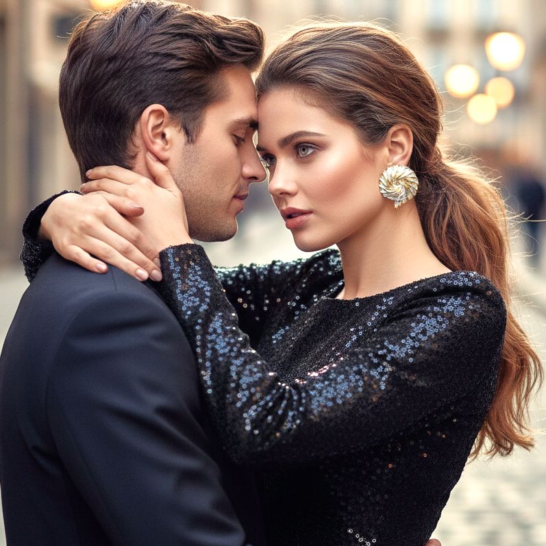 Σατέν Πλισέ Σκουλαρίκια Λευκά Χρυσά Naftilos ΝΑF-E-WH