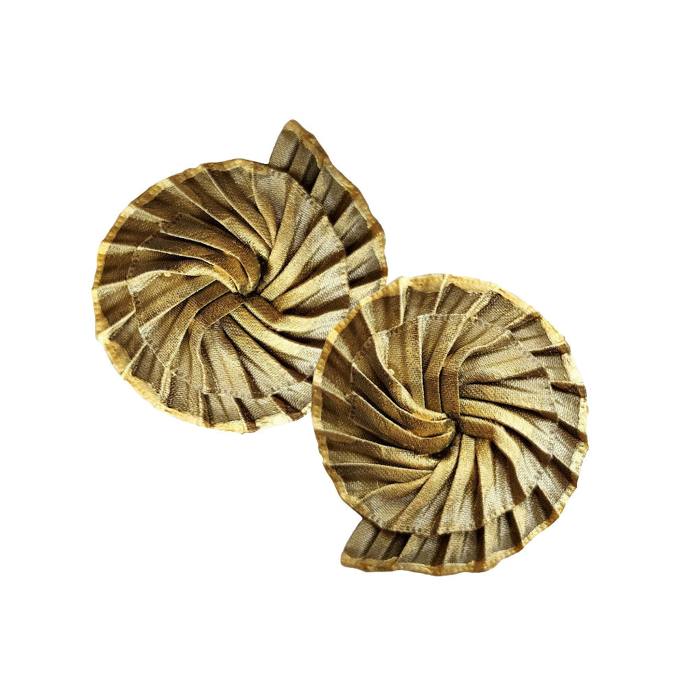 Σατέν Πλισέ Σκουλαρίκια Χρυσά Naftilos ΝΑF-E-XA