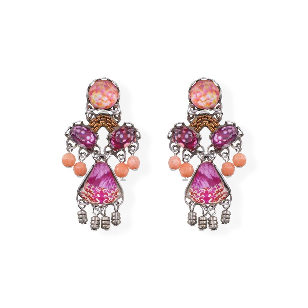 Handmade Playful Earrings Rose Embrace Set, Holly - Anthos Crafts