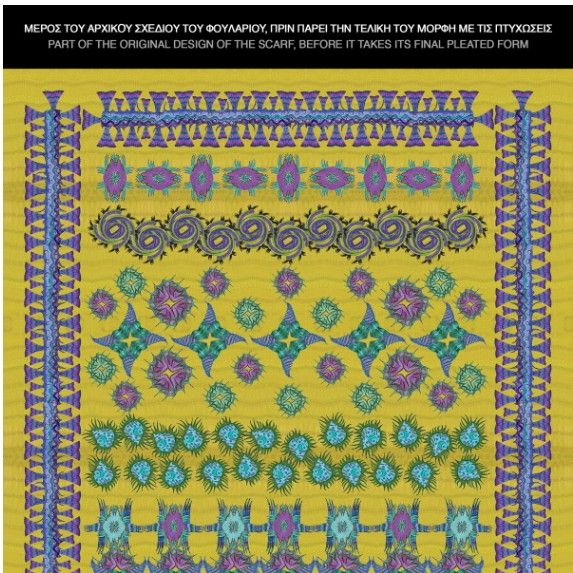 Foulard plissettato satin  F-FOLK-YE