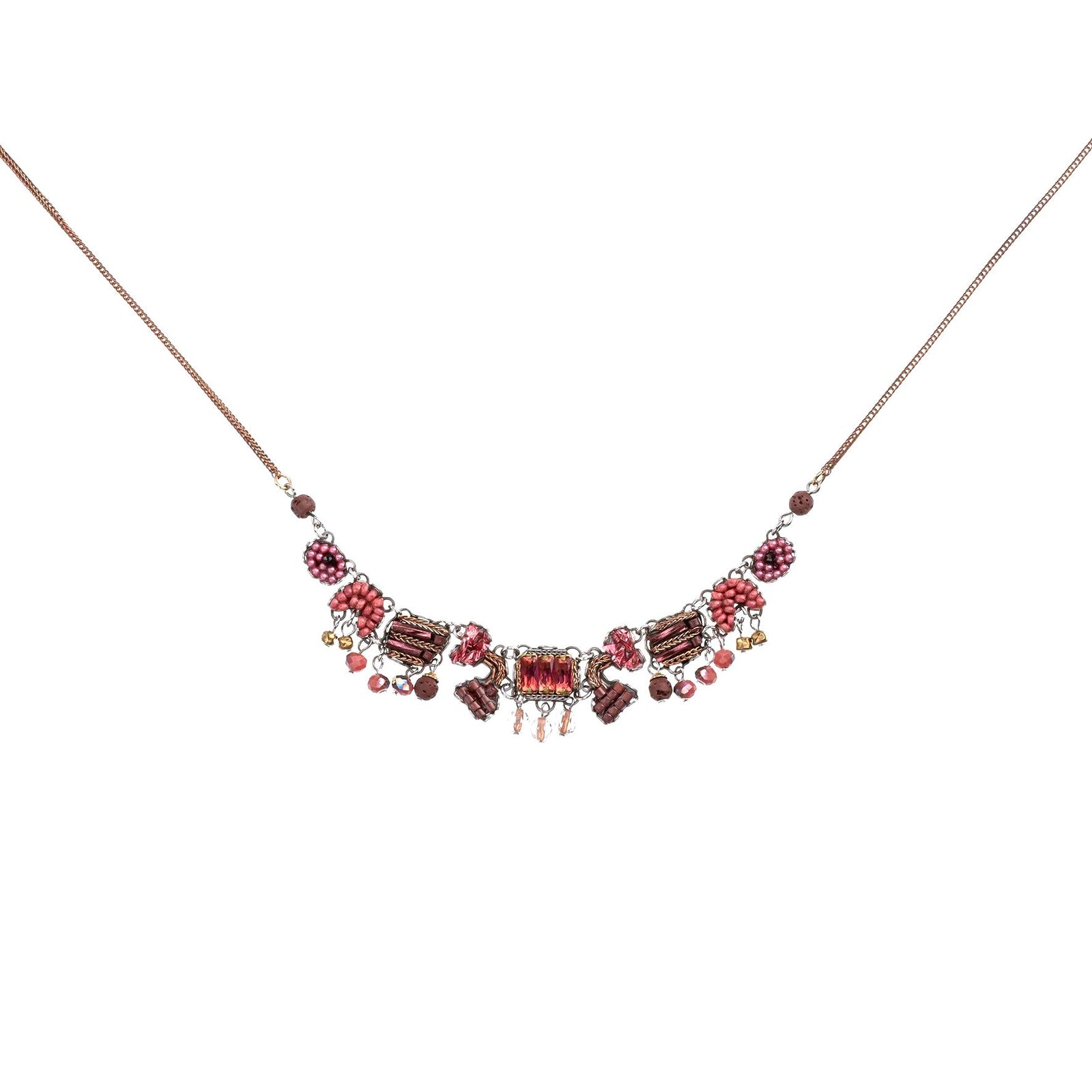 Χειροποίητο Κολιέ Scarlet Bloom Set, Delicate, Sakina