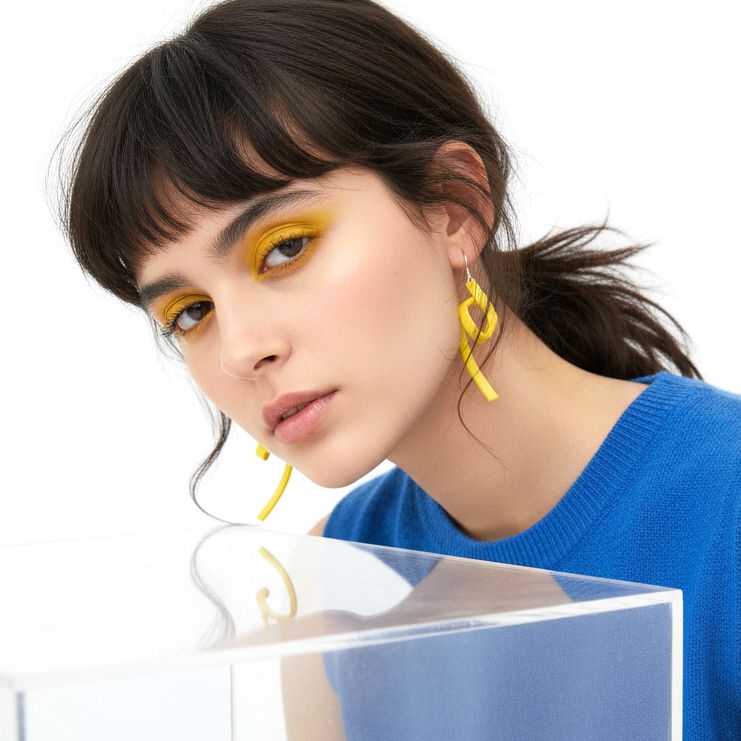 Earrings F: Yellow - Anthos Crafts