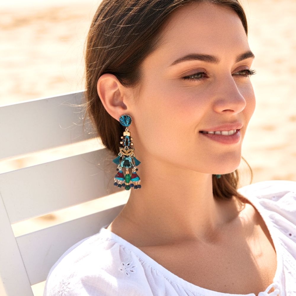 Ocean Abyss Set,Long Elegant Earring,Tiefe - Anthos Crafts
