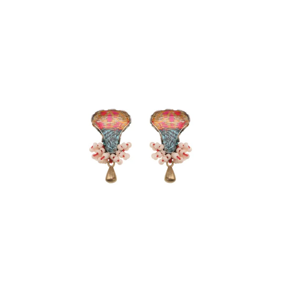 Handmade Summer Skies Set, Small Stud Earrings, Dawn - Anthos Crafts