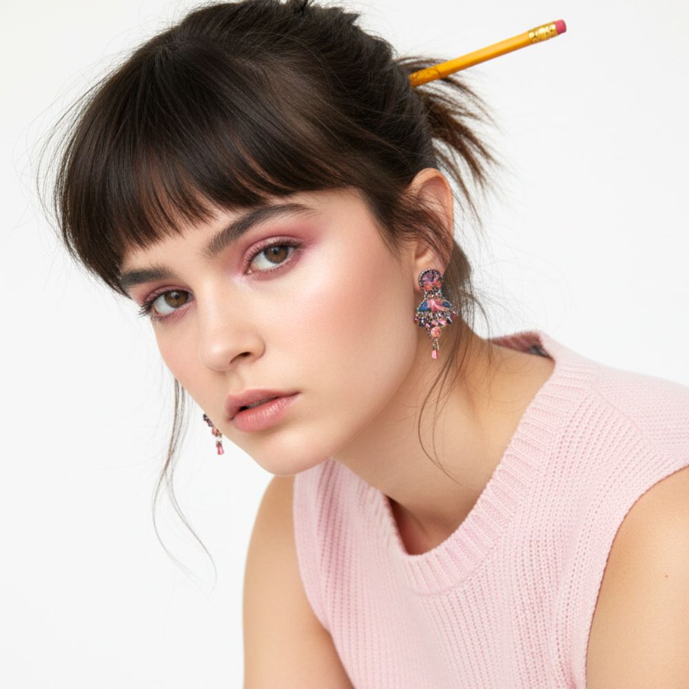 Amber Bloom Set, Earring, Suki - Anthos Crafts