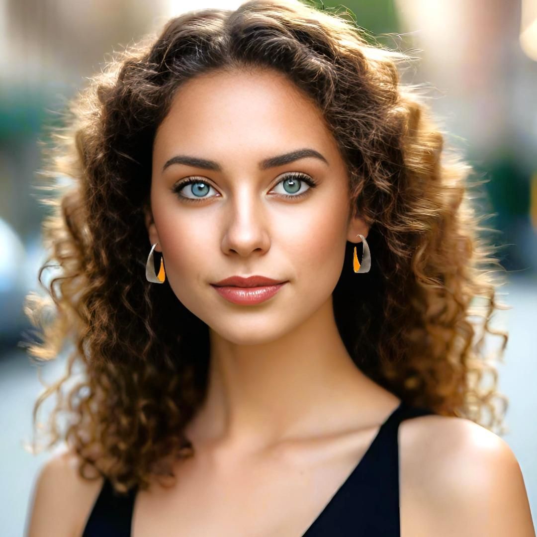 Handmade Black Plated Silver Hoop Earrings With Yellow Enamel Inside - Anthos Crafts