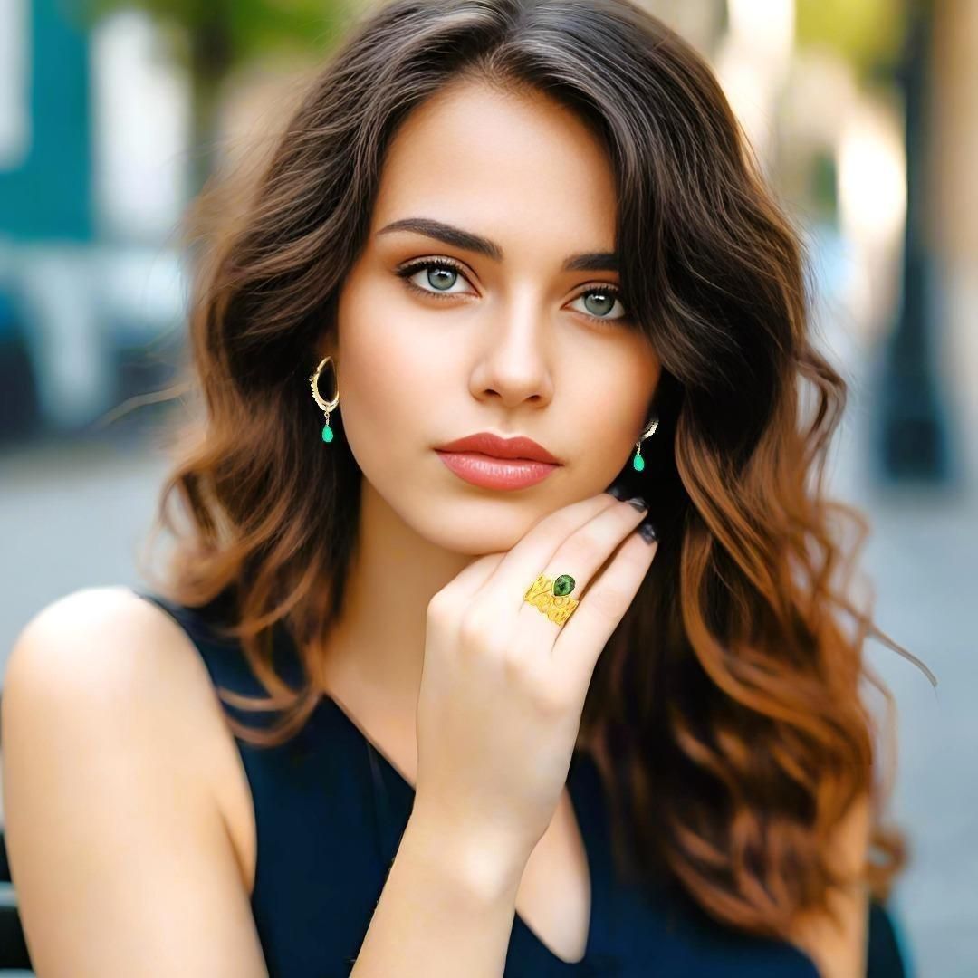 Handmade Gold Plated Silver Ring With A Zoisite Quartz Gemstone - Anthos Crafts