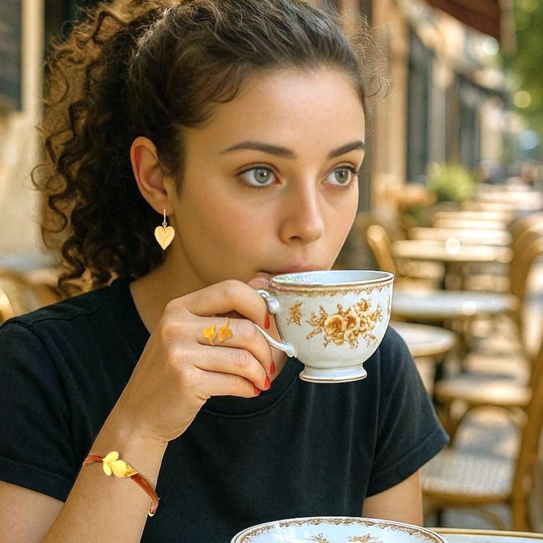 Handmade Gold Plated Silver Dangle Earrings Wild Cyclamen - Anthos Crafts