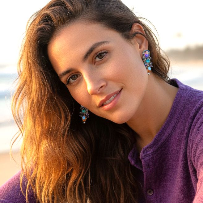 Χειροποίητα Σκουλαρίκια Candy Twist Set, Small Glass, Fudge