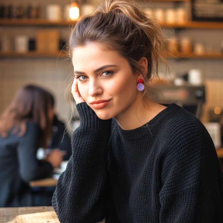 Χειροποίητα Επίχρυσα Ασημένια Σκουλαρίκια με Σμάλτο Ροζ &amp; Κόκκινο