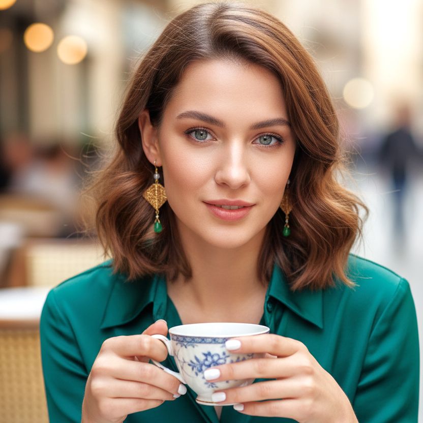 Origami Earrings Small Manta Rays With Gemstones - Anthos Crafts