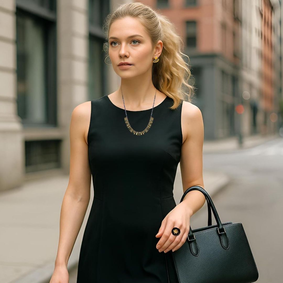 Handmade Gold Plated Silver Stud Earrings Oreithyia - Anthos Crafts