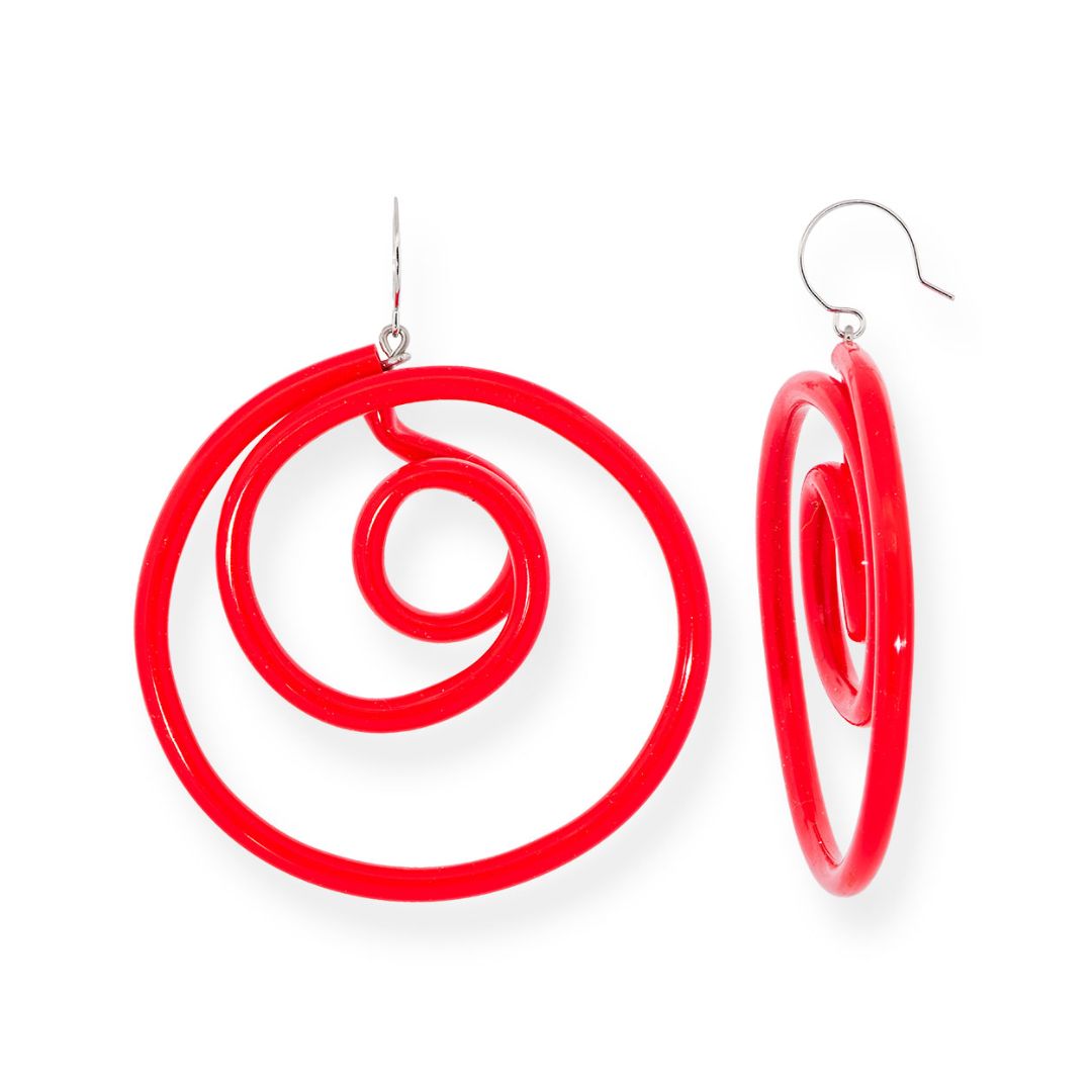 New Casta earrings: Red - Anthos Crafts