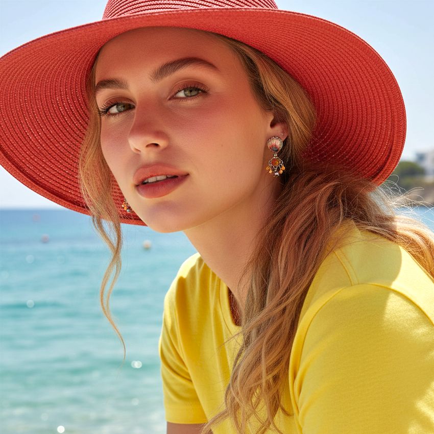 Χειροποίητα Σκουλαρίκια Sunflower Surprise Set, Small Colorful Glass, Bri