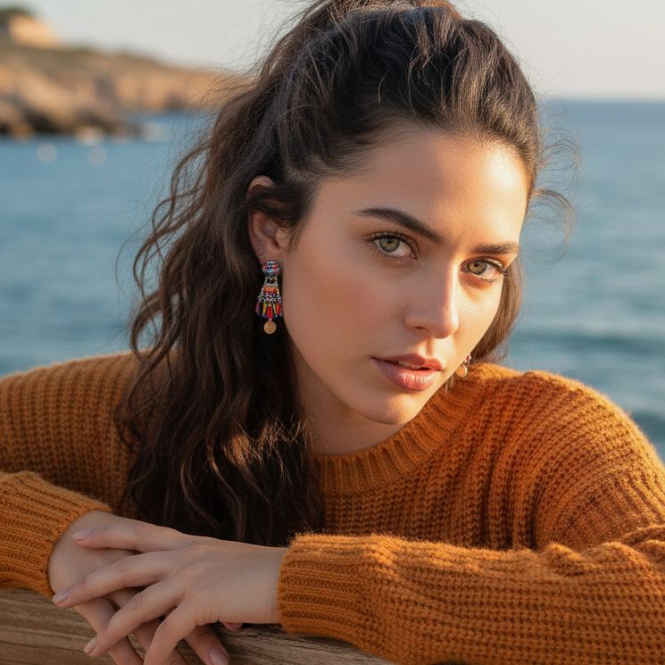 Χειροποίητα Σκουλαρίκια African Dance Set, Boho, Lightplay