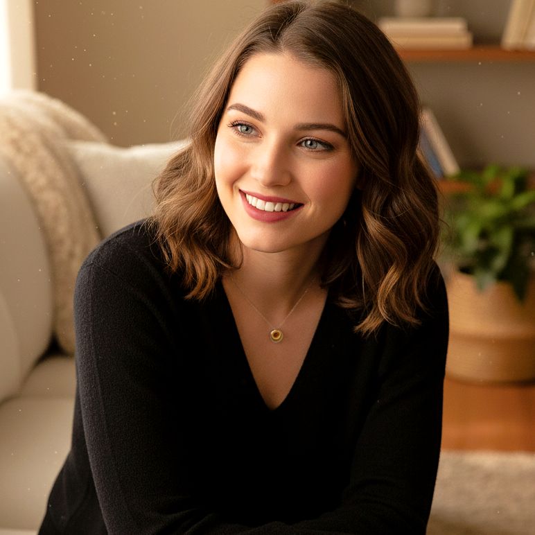 Χειροποίητα Επίχρυσo &amp; Μαύρo Ασημένιo Κολιέ με Διπλούς Κύκλους &amp; Κόκκινο Ζιρκόν