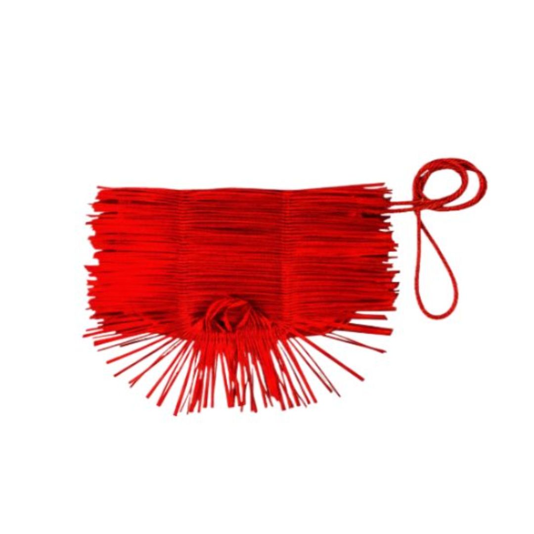 Red satin pleated bag CL-RE - Anthos Crafts