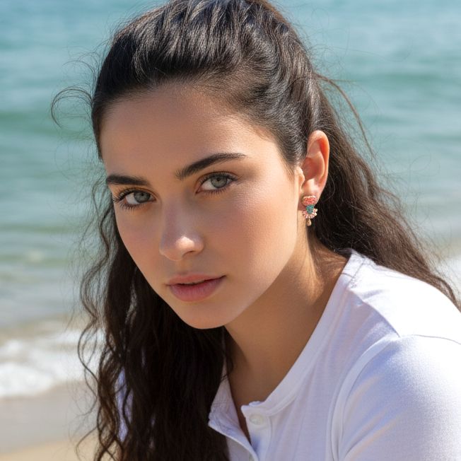 Χειροποίητα Σκουλαρίκια Summer Skies Set, Small Stud, Dawn