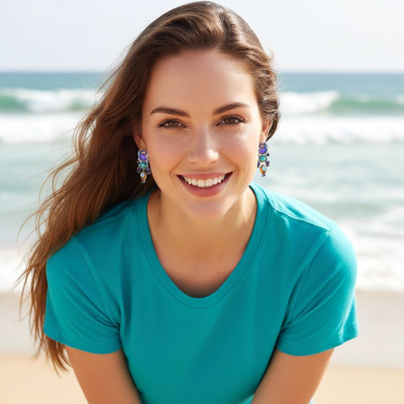 Χειροποίητα Σκουλαρίκια Candy Twist Set, Small Glass, Fudge