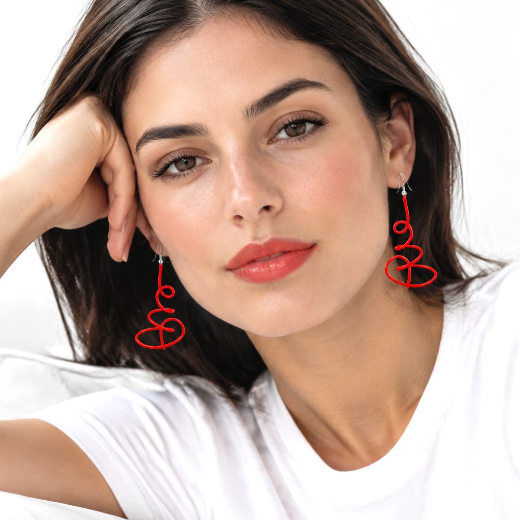 Giz earrings: Red