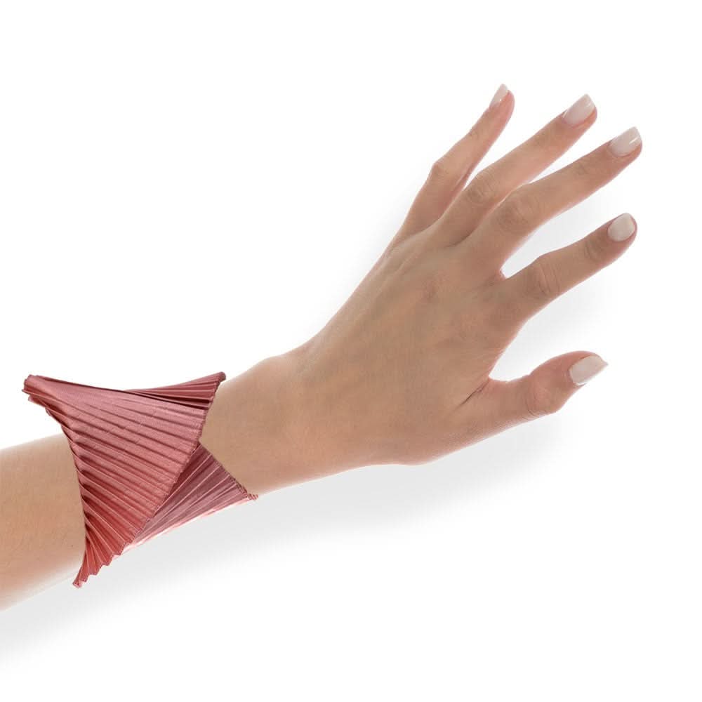 Satin Pleated Bracelet Shell Puce SH-SAP - Anthos Crafts