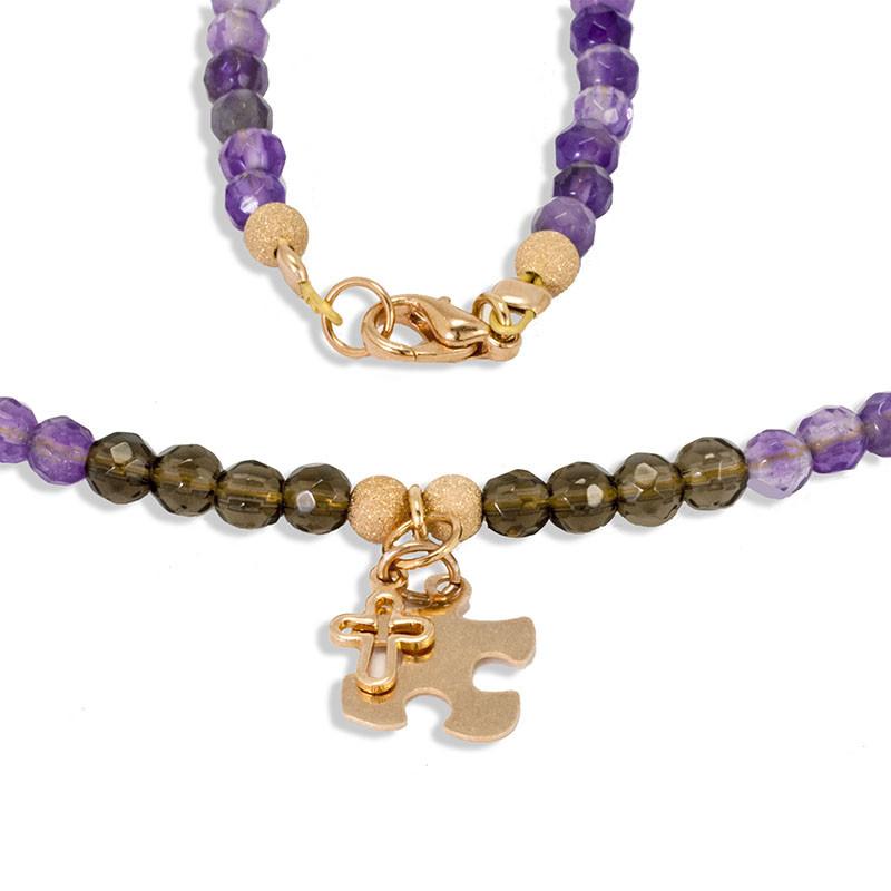 Handmade Gemstone Necklace Amethyst - Anthos Crafts