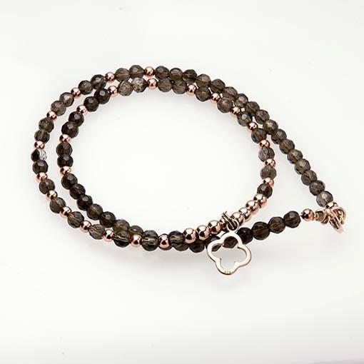 Handmade Gemstone Necklace Smoky Quartz - Anthos Crafts